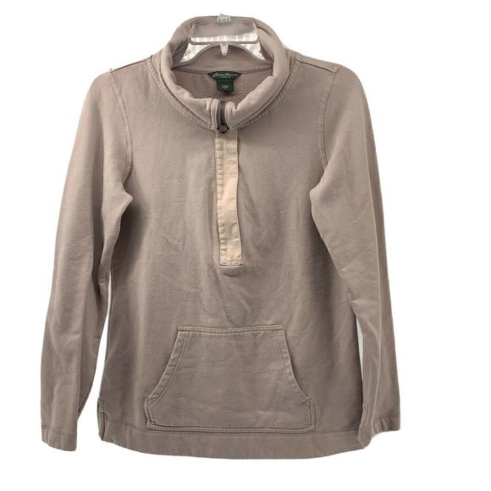 Eddie Bauer Pink Mock Neck 1/2 Zip Sweatshirt S